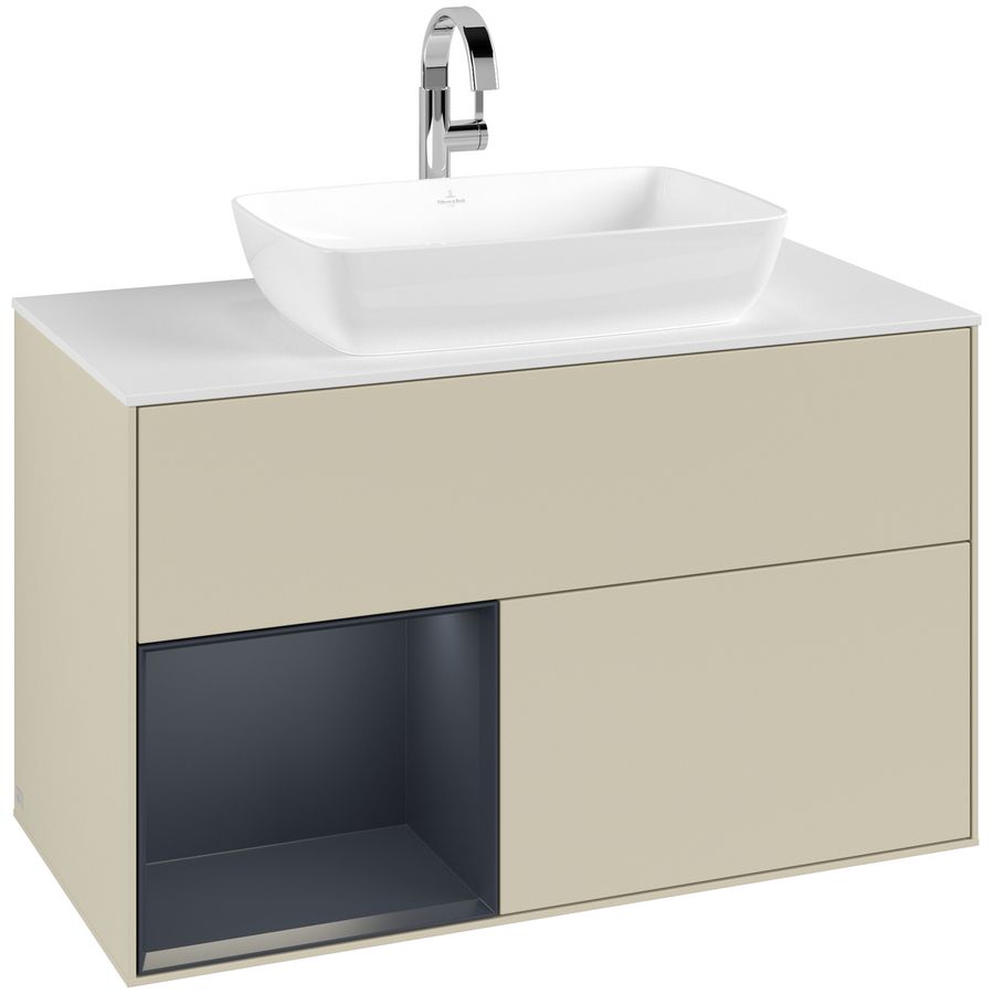 Wastafelonderkast Finion 1000x603x501mm S.Grey Matt Lacquer F771HGHJ