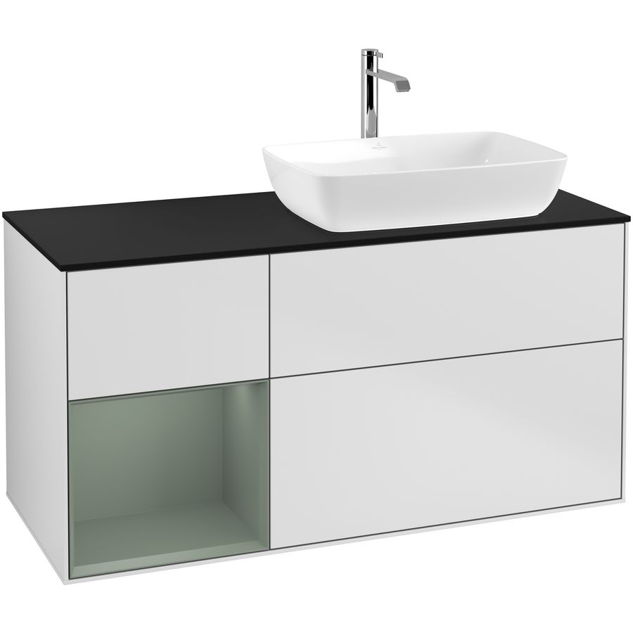 Wastafelonderkast Finion 1200x603x501mm White Matt Lacquer F802GMMT