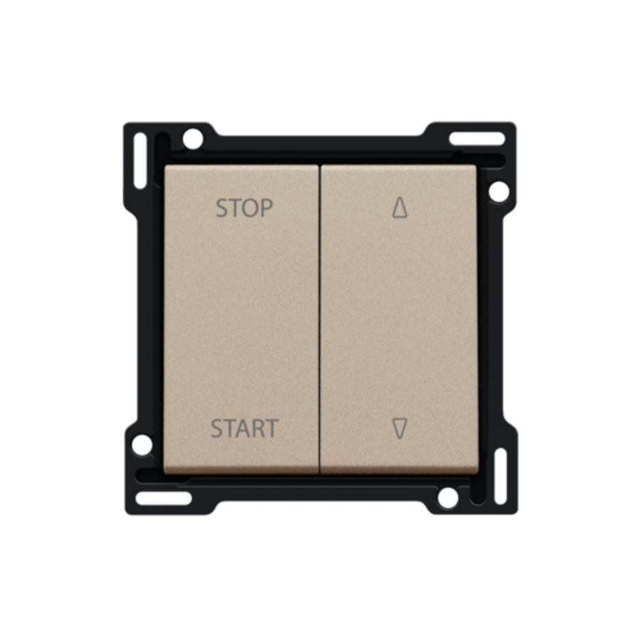 Afwerkingsset elek. gescheiden rolluikschakelaar champagne