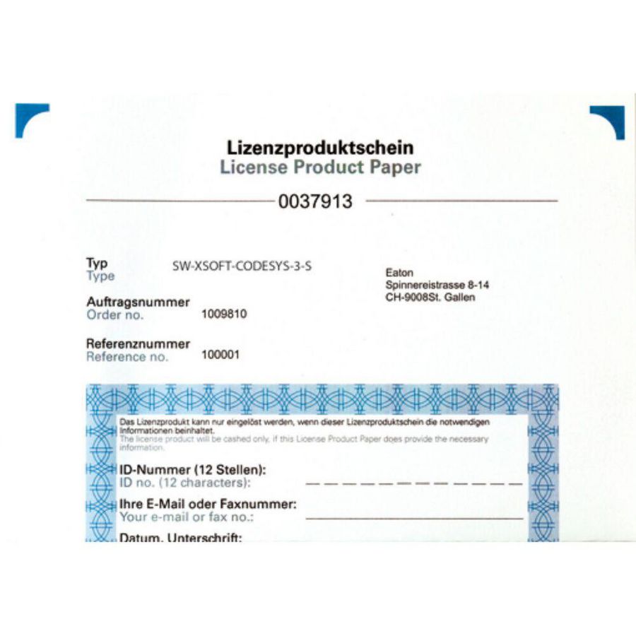 PLC software CoDeSys V3 Single user voor: XC150, XC200, XC30
