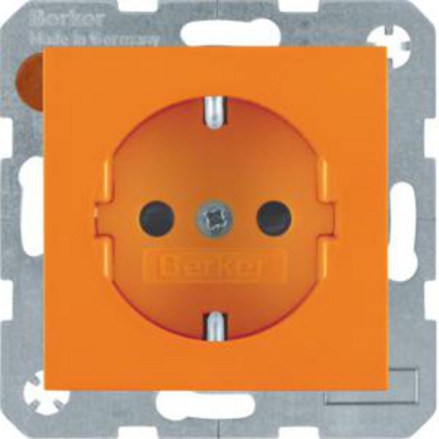 Wandcontactdoos RA aanraakveilig berker S1/B3/B7 oranje glans