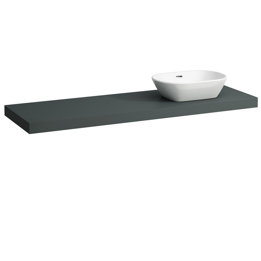 Wastafelblad LANI 160cm met uitsparing rechts traffic grey