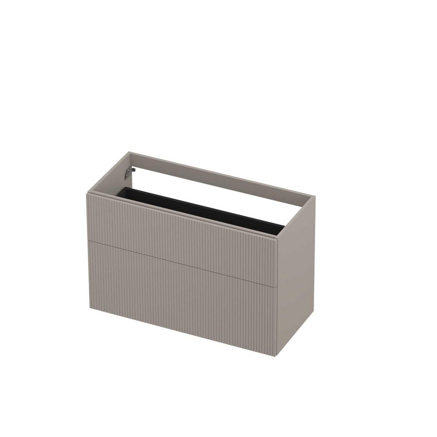 Onderkast 2L a-sym gelakt gefreesd front 10cm kasjmier grijs