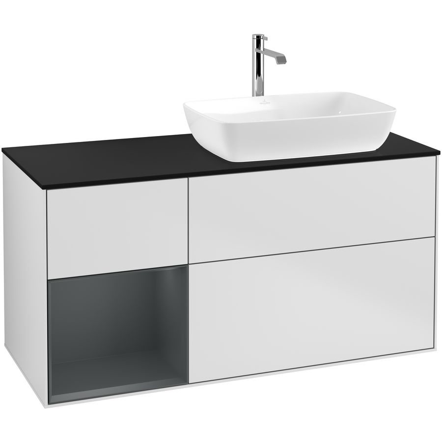 Wastafelonderkast Finion 1200x603x501mm White Matt Lacquer F802HGMT