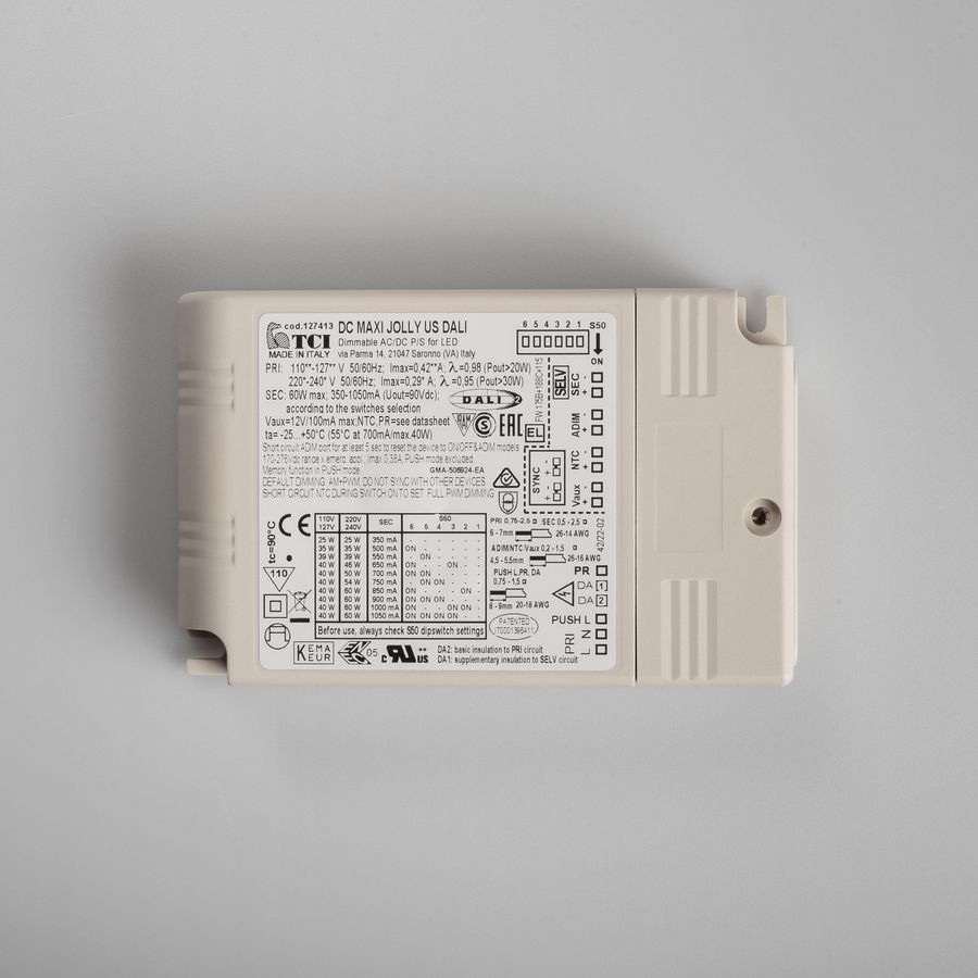 LED driver CC 25-60W 0,35-1,05A 2-74V DA+0/1-10V TO