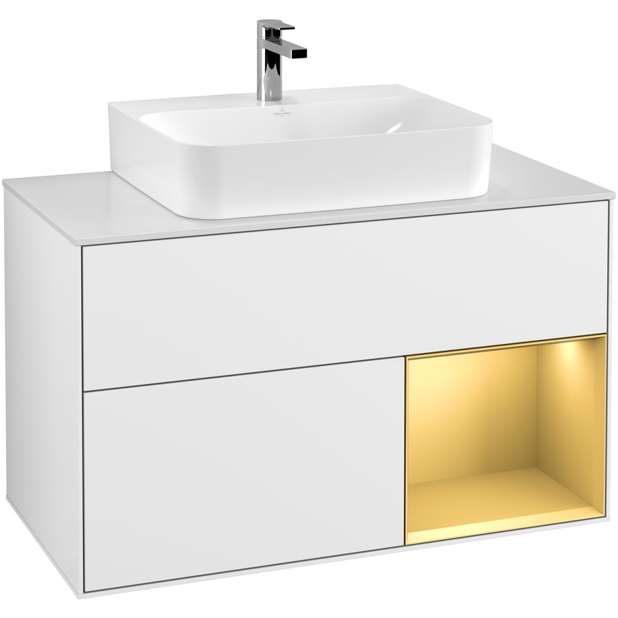 Wastafelonderkast Finion 1000x603x501mm G.White.L G121HFGF