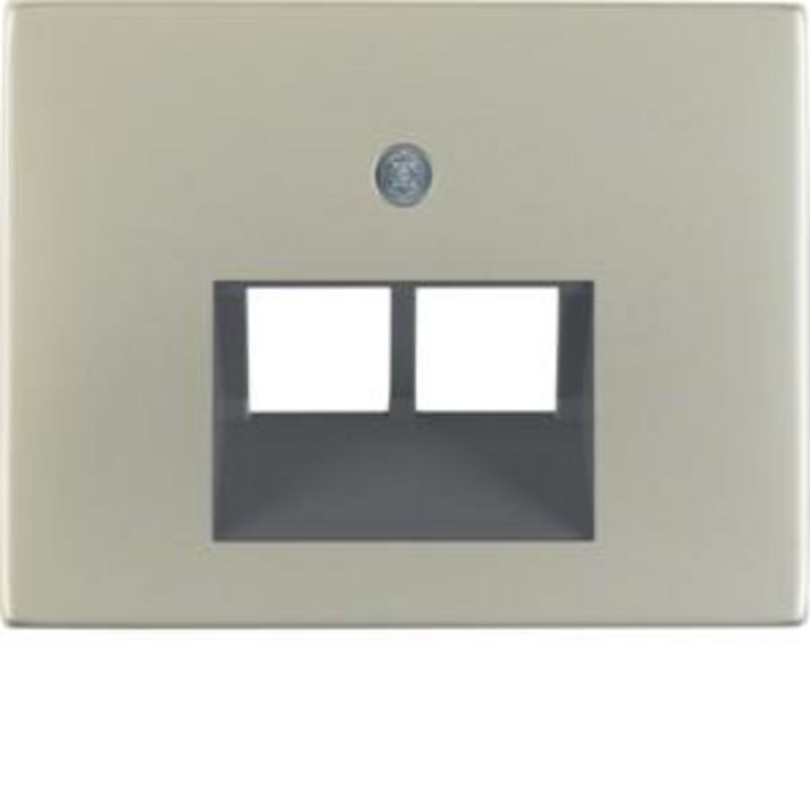 Centraaldoos RJ-datacontacd 2v 45gr berker K.1/K.5 edelstaal