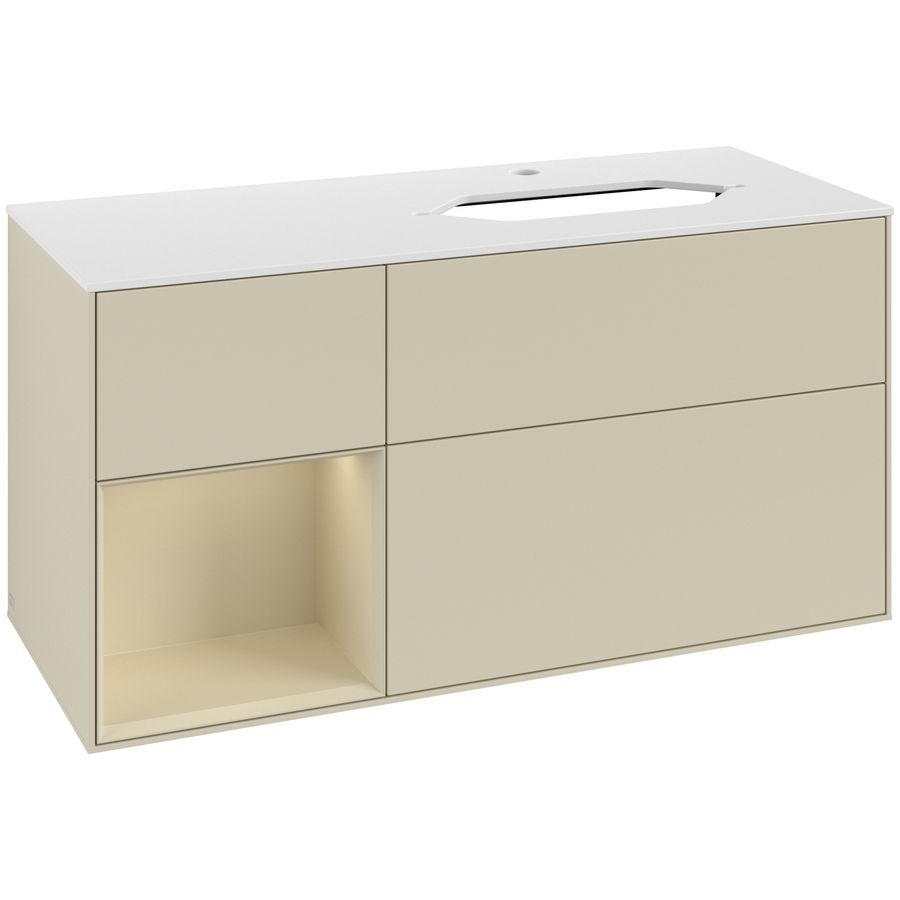 Wastafelonderkast Finion 1200x603x501mm S.Grey Matt Lacquer F271HJHJ