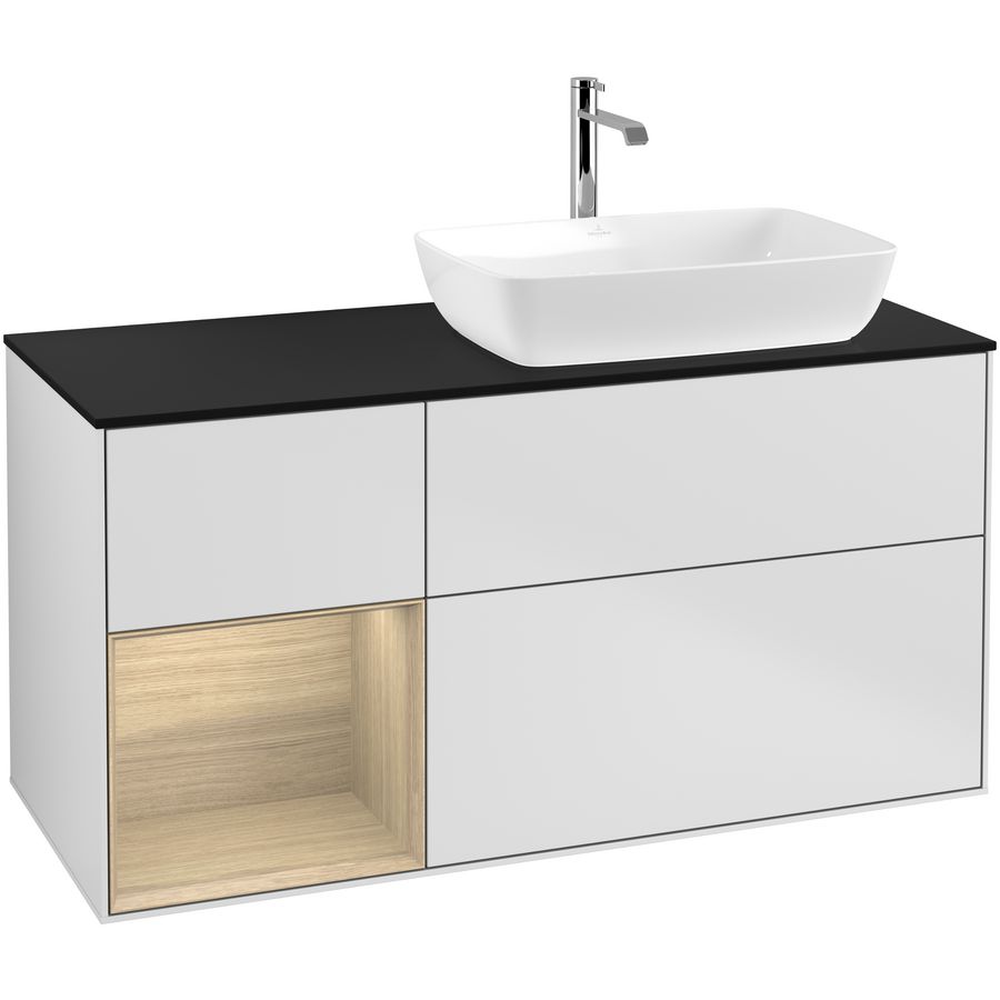 Wastafelonderkast Finion 1200x603x501mm White Matt Lacquer F802PCMT