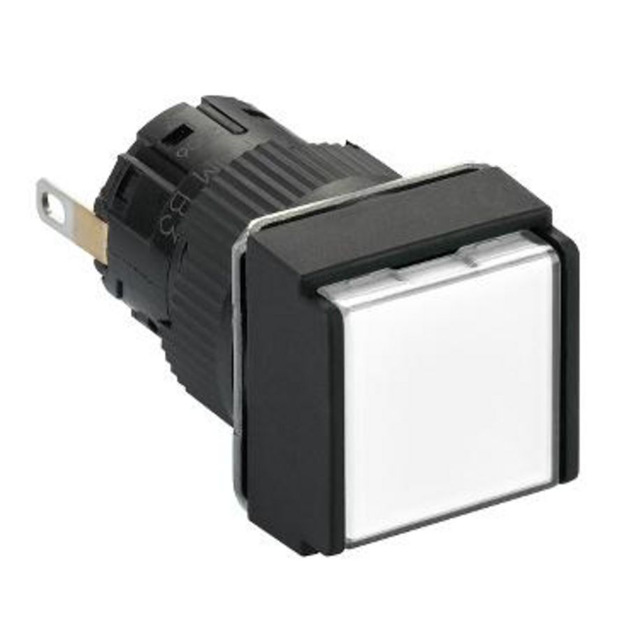 Signaallamp Vierkant 16mm IP65 LED 24V Connector Wit VVE=5