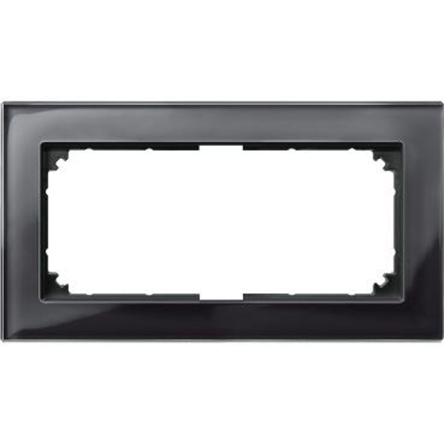 Afdekraam-M-Elegance-2-voudig-Zonder middenstuk-Glas-Onyxzwart