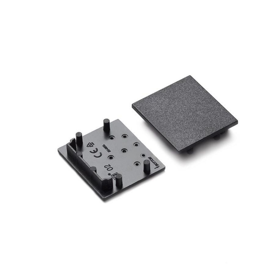 Doos a 2st. Eindkap Profiel 30 type 30-02 Zwart