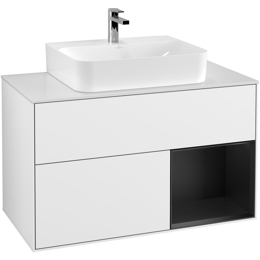 Wastafelonderkast Finion 1000x603x501mm G.White.L G121PDGF
