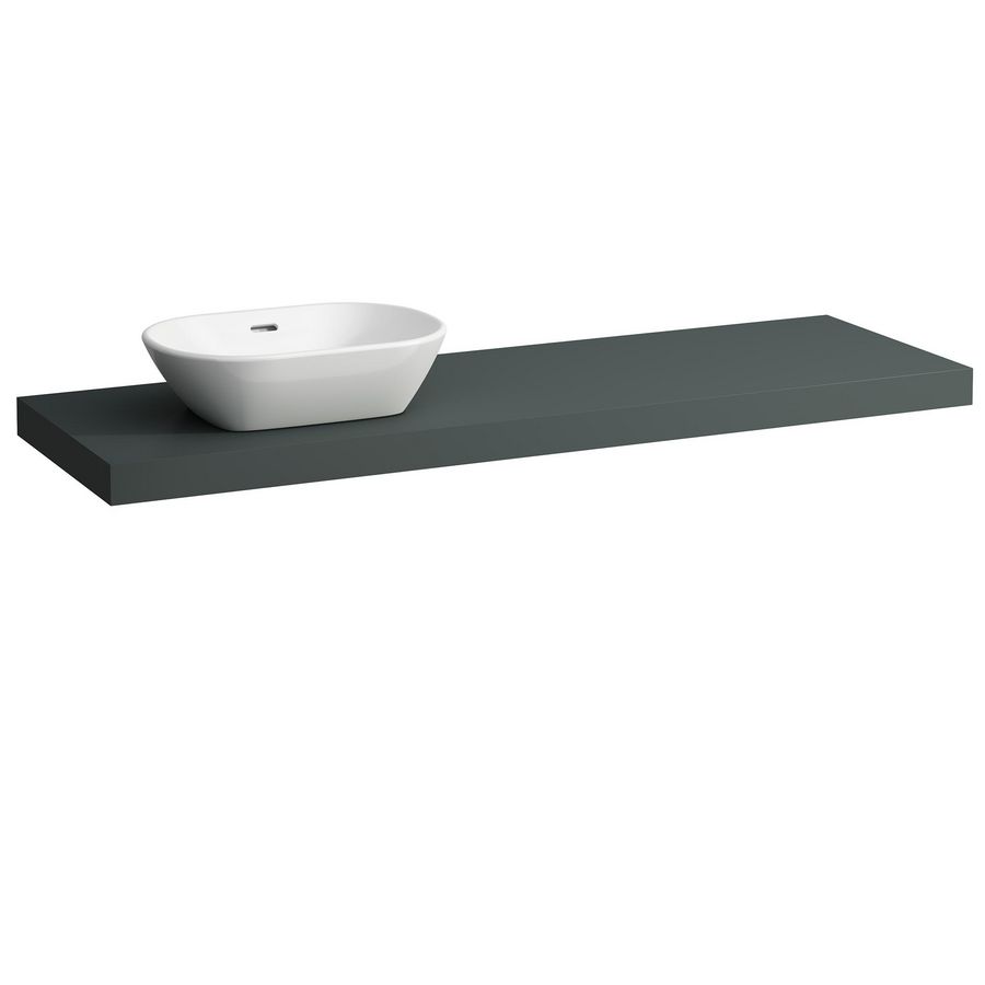 Wastafelblad LANI 160cm met uitsparing links traffic grey