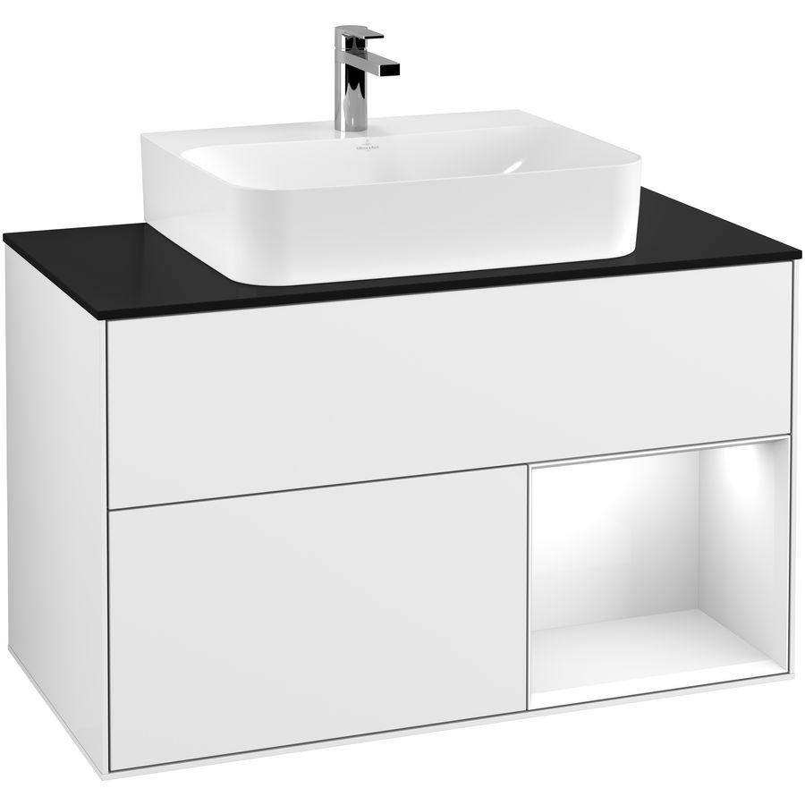 Wastafelonderkast Finion 1000x603x501mm G.White.L G122GFGF