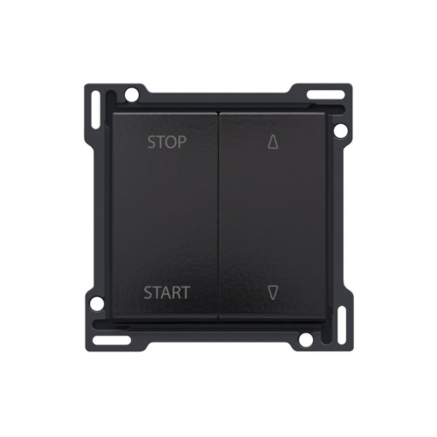 Afwerkingsset elek. gescheiden rolluikschakelaar piano blac