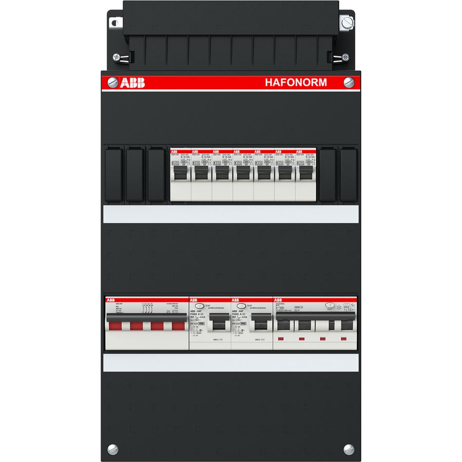 Installatiekast 7x achter 2x 30mA + HS + C 3-fasen
