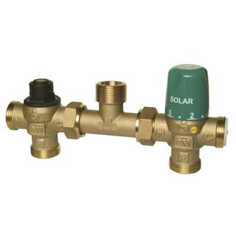 Mengventiel thermostatisch SOLAR KIT 1" Instelbaar