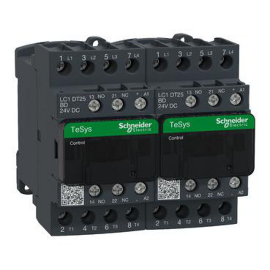 Omkeercont. 25A 4M/HCM+V Mechanisch verg. -Stuurspannin D