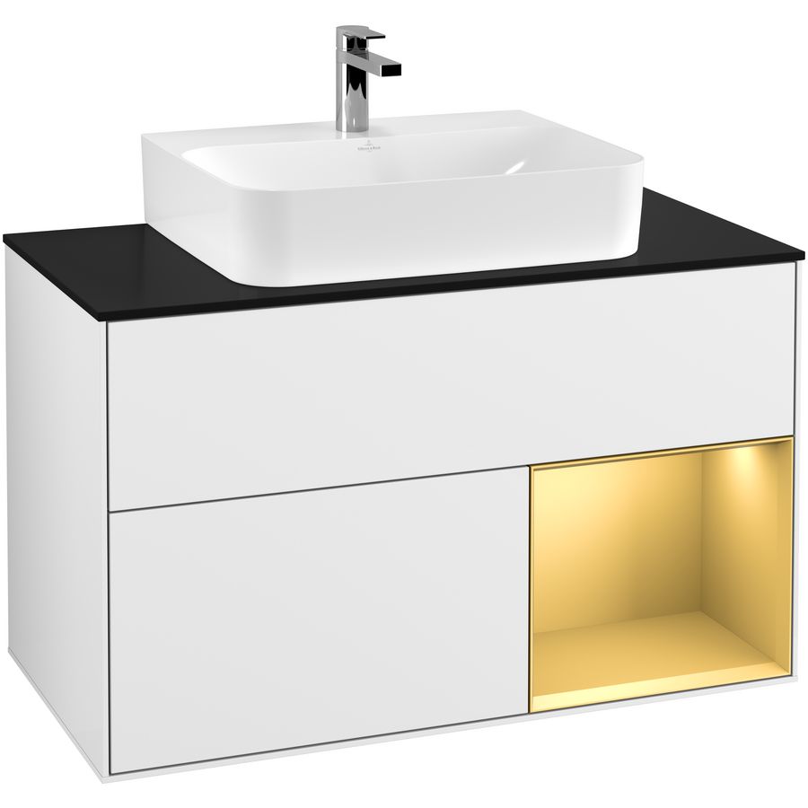 Wastafelonderkast Finion 1000x603x501mm G.White.L G122HFGF