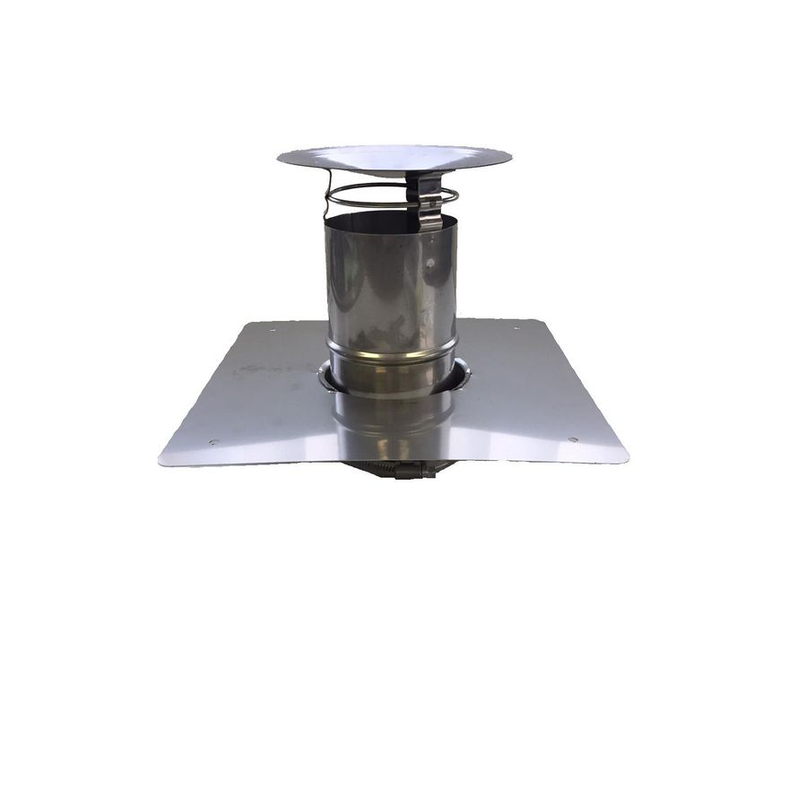 Regenkap met afdekplaat RVS Ø80mm