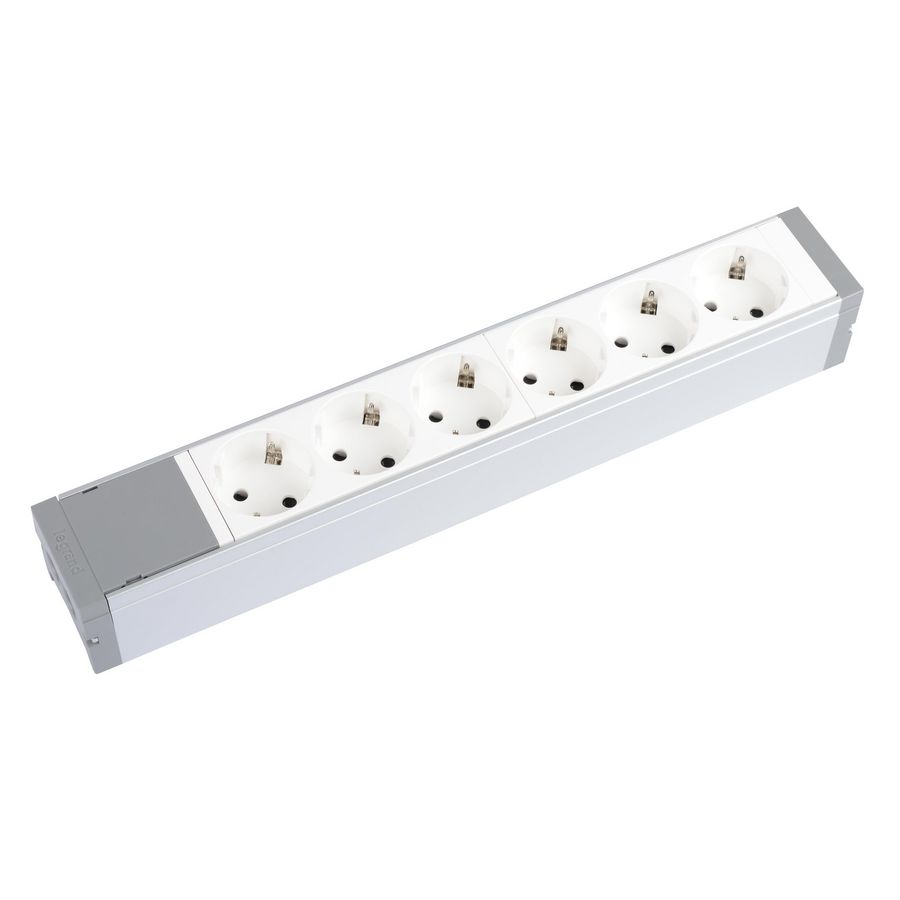 Tafelcontactdoos met 6 Mosaic Wandcontactdoos