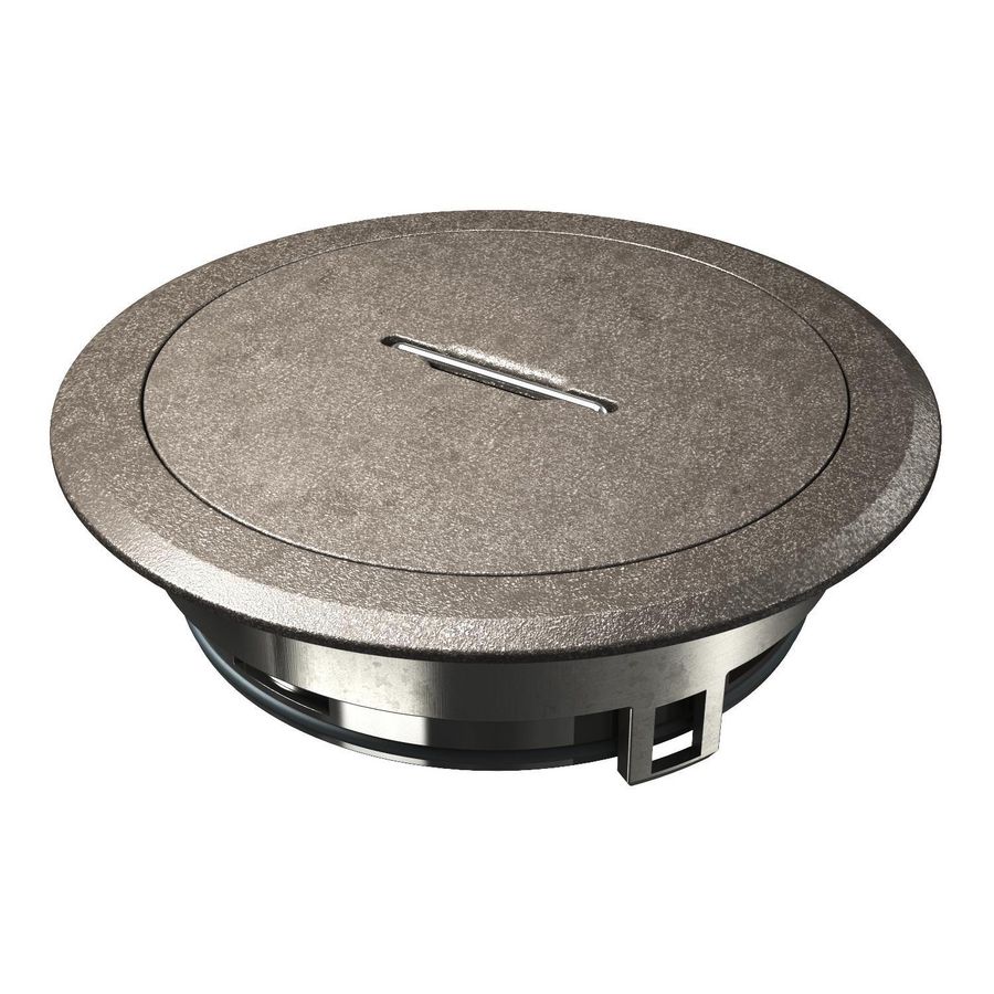 Tubusdeksel met beugel 140mm zink vernickelt-oxidiert