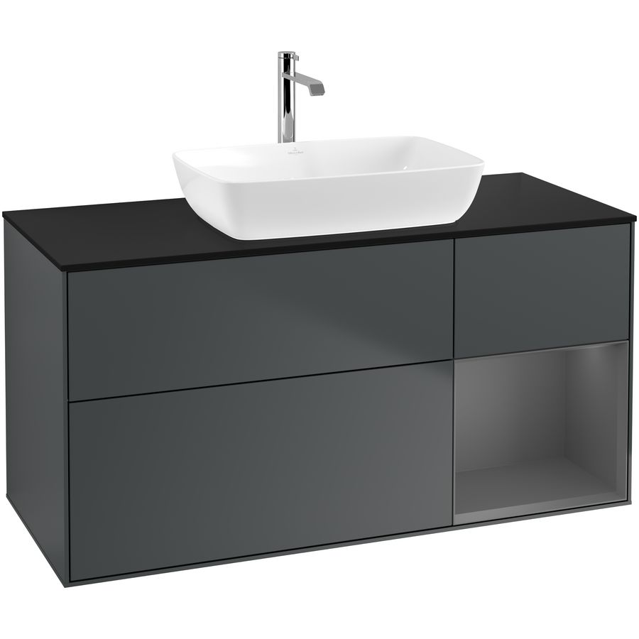 Wastafelonderkast Finion 1200x603x501mm Mid.Blue Matt Lacquer F832GKHG