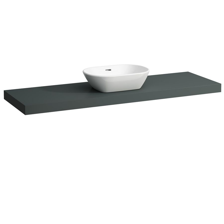 Wastafelblad LANI 160cm met uitsparing midden traffic grey