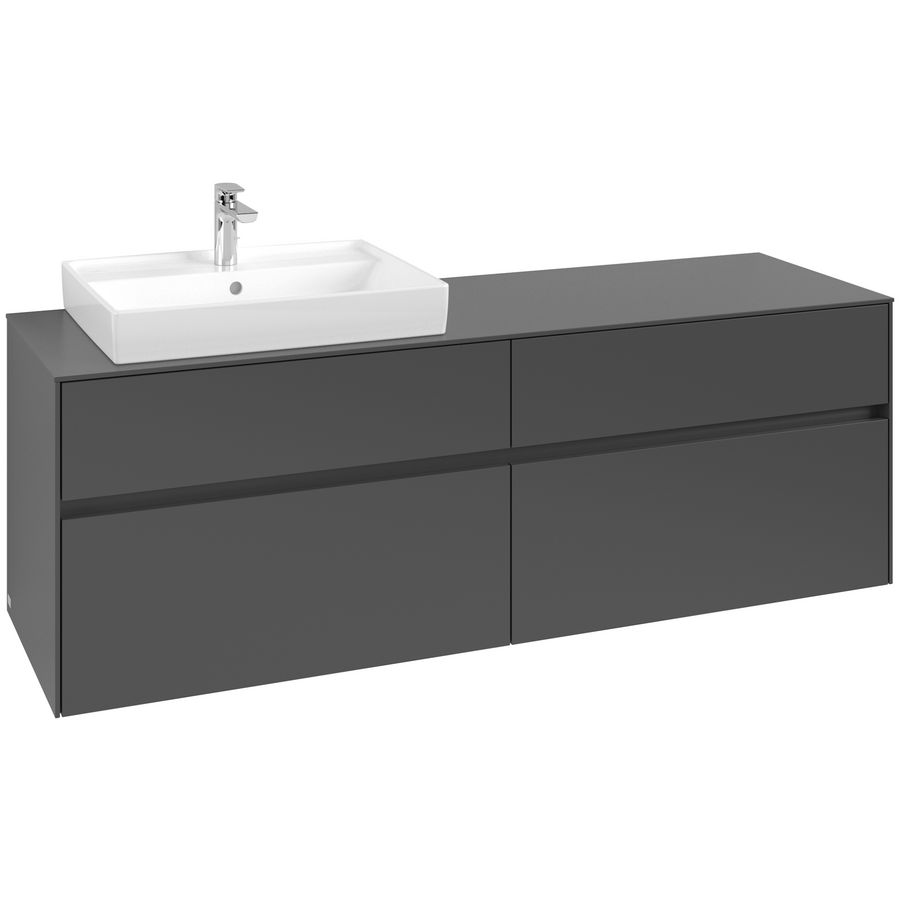 Wastafelonderkast Collaro 1600x548x500mm Graphite C022B0VR