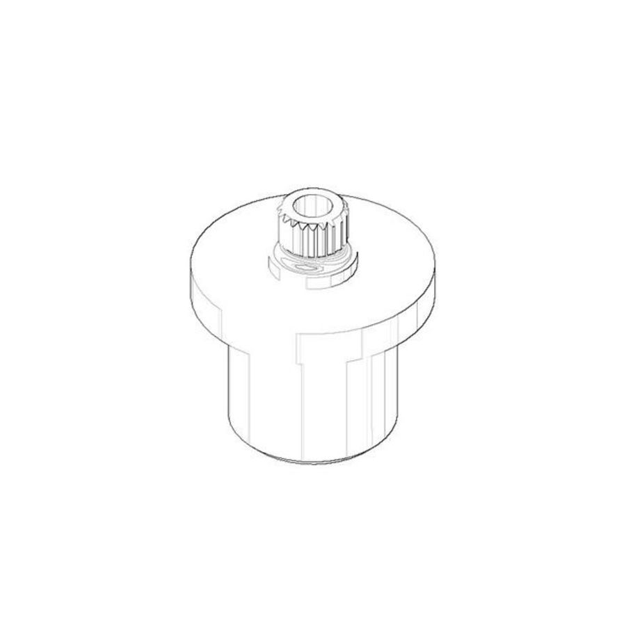 Bevestiging kapmontage 26x28mm chr