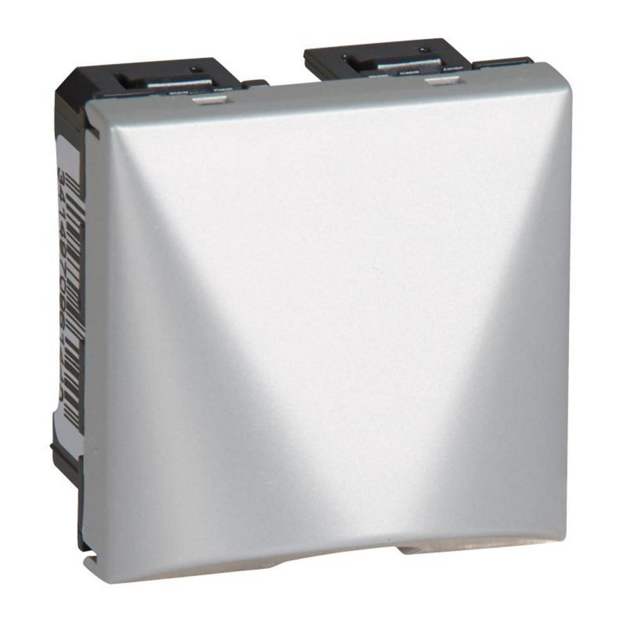 Kabeluitgang 20A 2 modulen alu