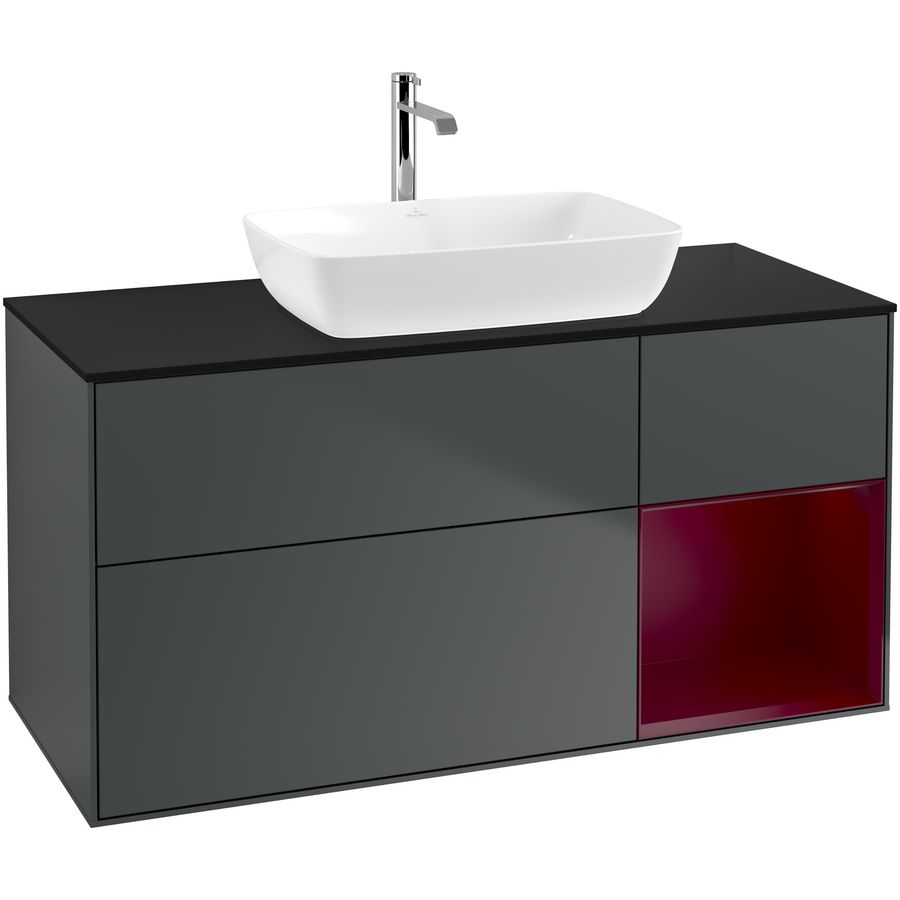Wastafelonderkast Finion 1200x603x501mm Mid.Blue Matt Lacquer F832HBHG