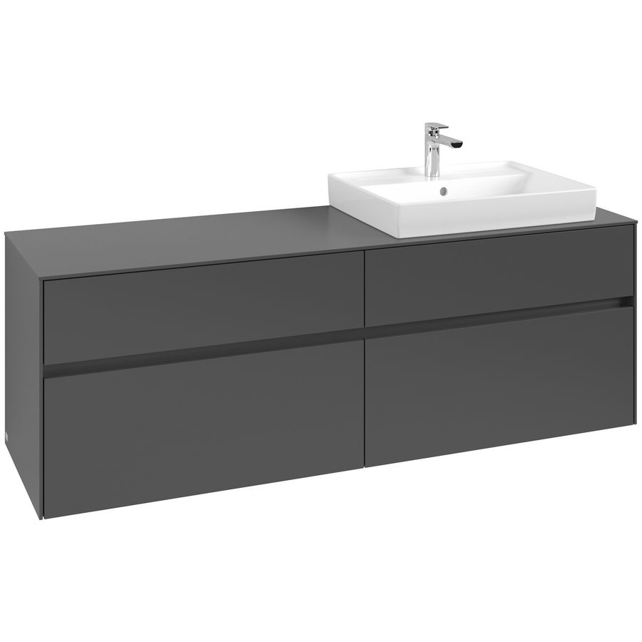 Wastafelonderkast Collaro 1600x548x500mm Graphite C023B0VR