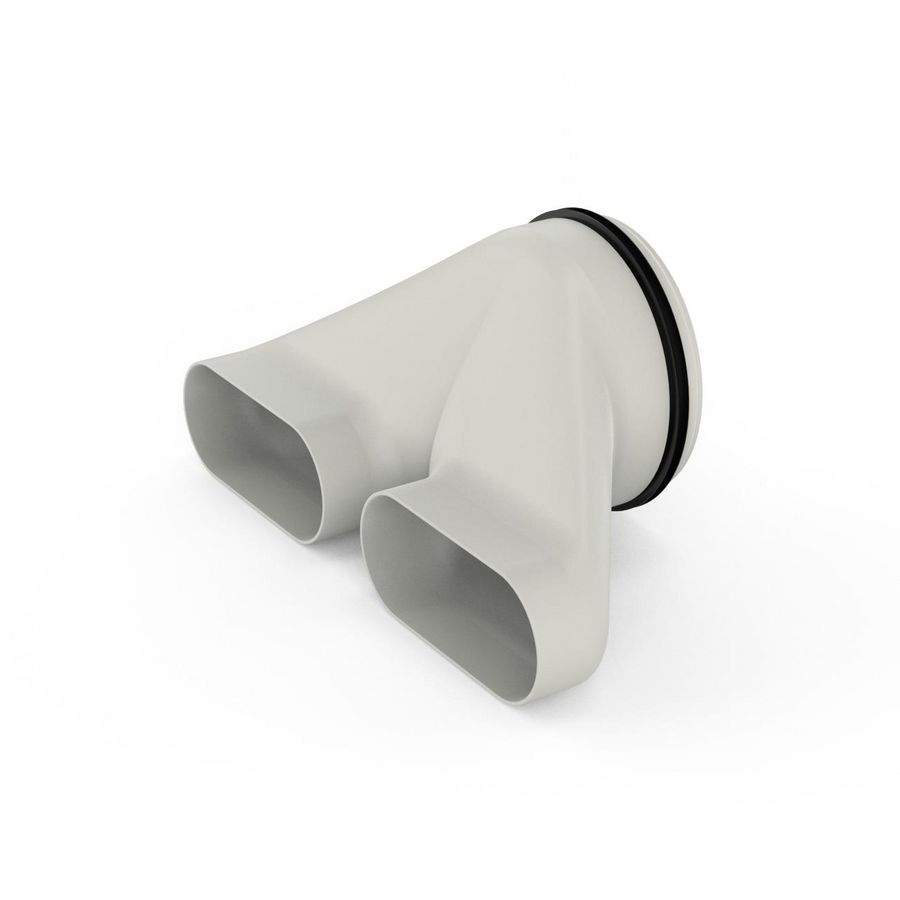 Aansluitstuk horizontaal DucoFlex 2x Ovaal Ø160mm
