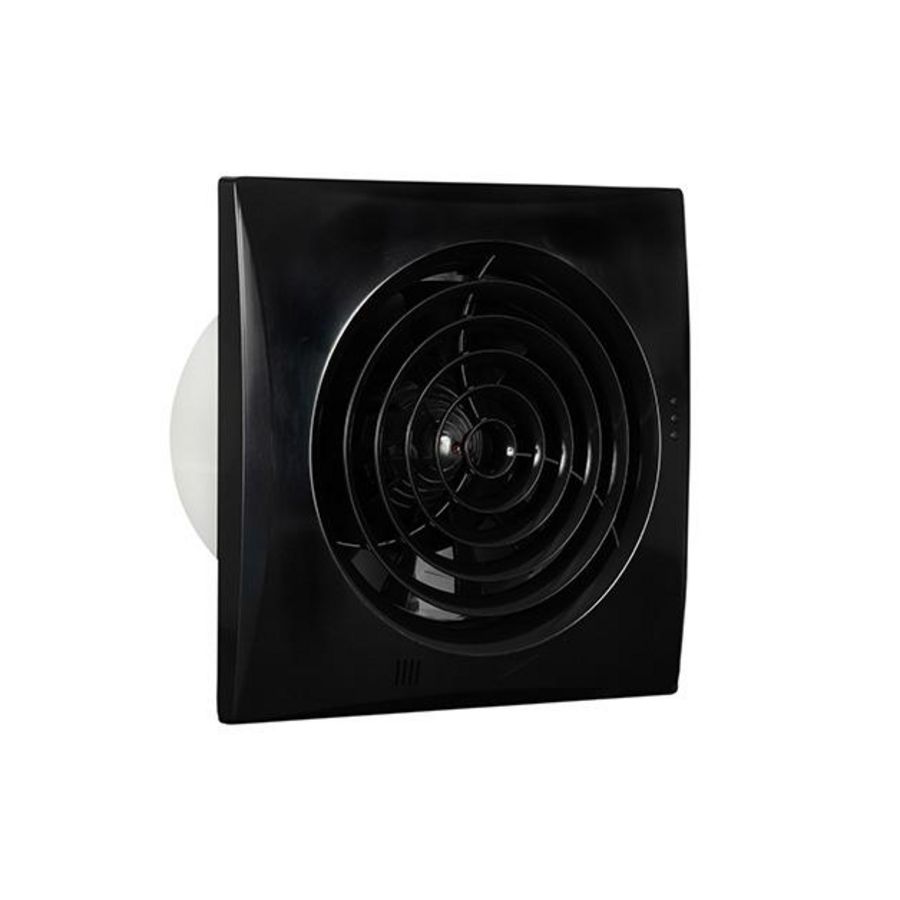 Badkamer-/ toiletventilator Silencio 125 zwart