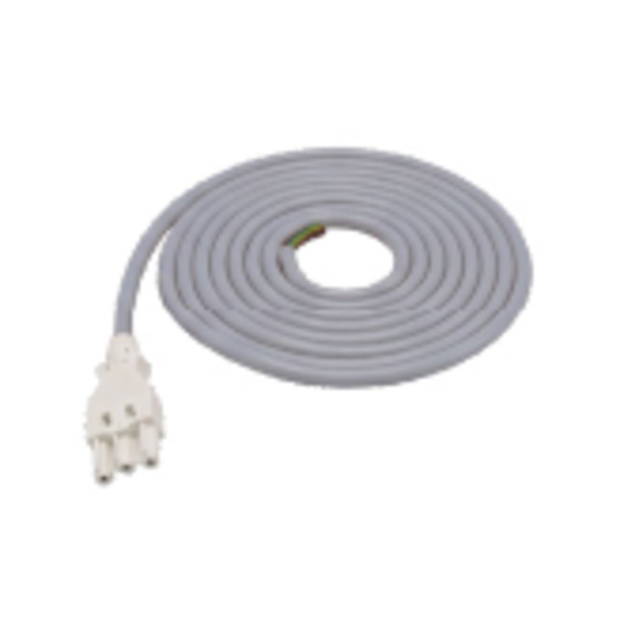 FIN AANSL.KABEL WIT 3M MET CONNECTOR