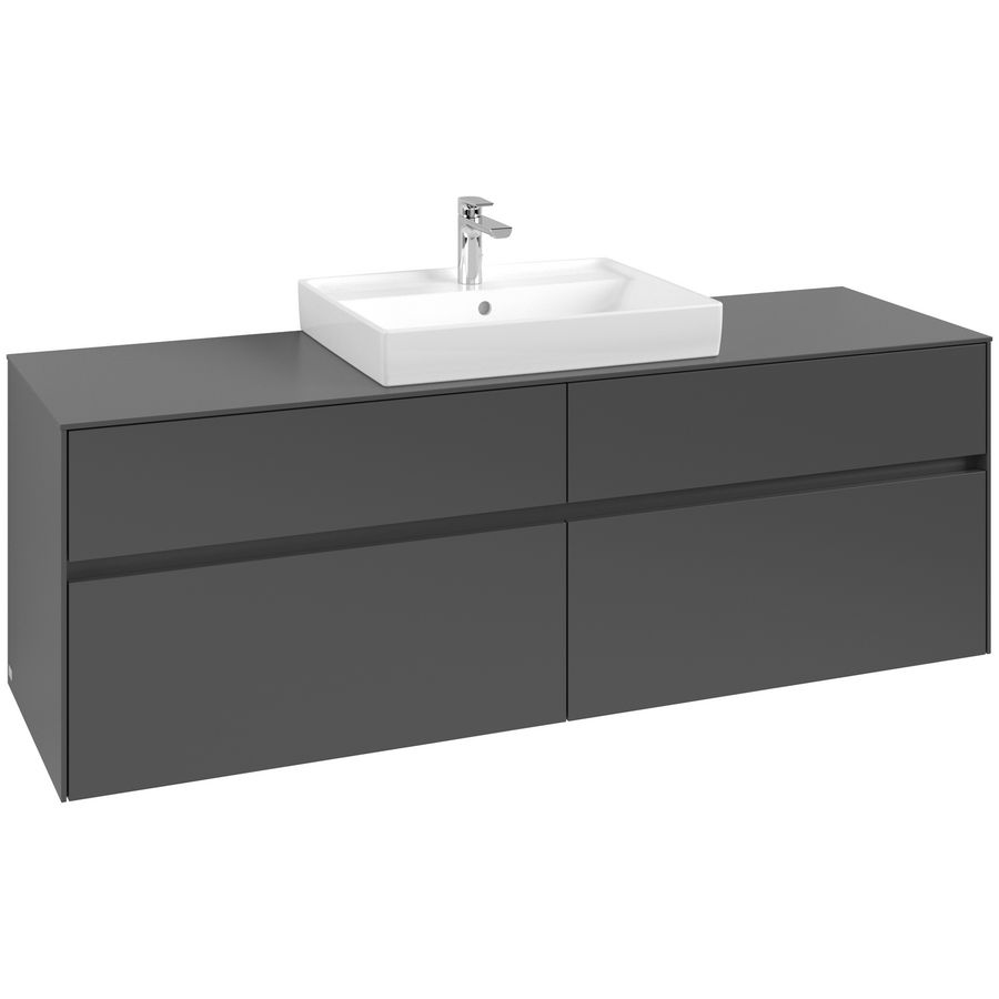 Wastafelonderkast Collaro 1600x548x500mm Graphite C025B0VR