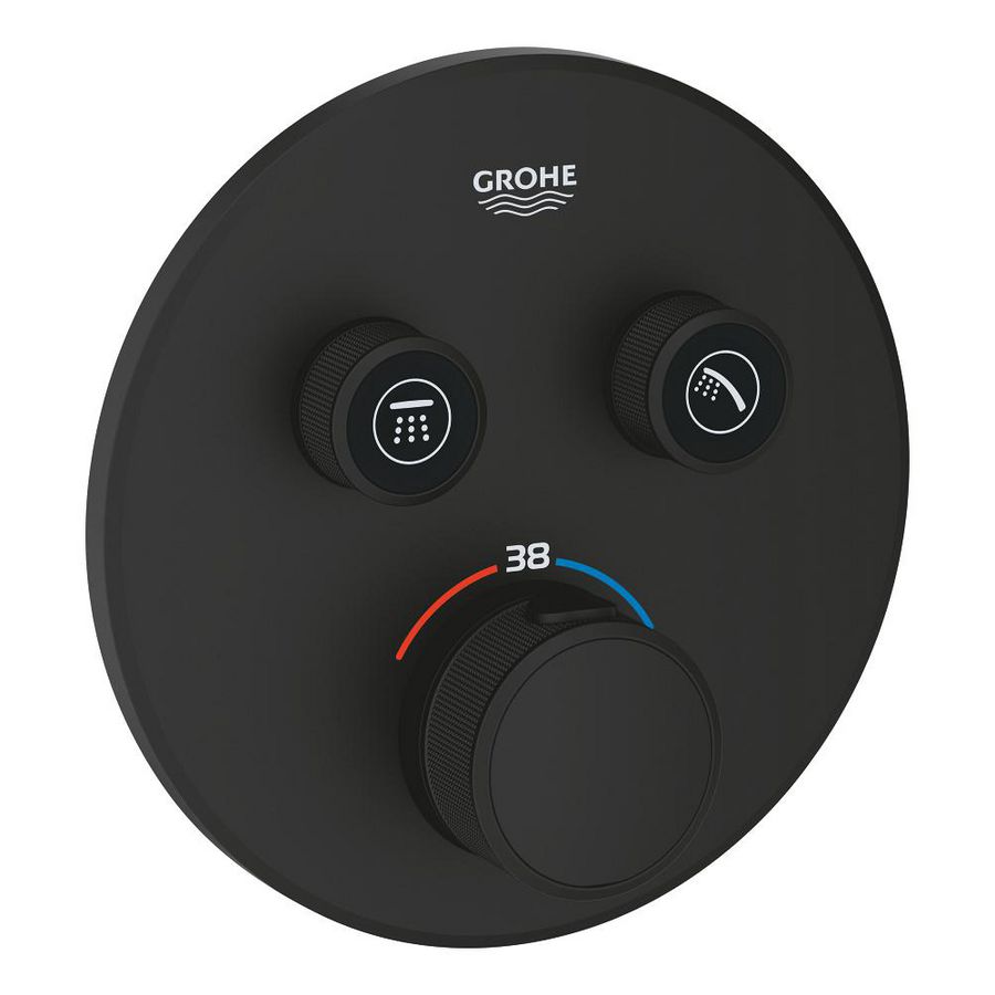 Afbouwdeel Grohtherm smartcontrol rond Phantom Black (mat zwart) (prof)