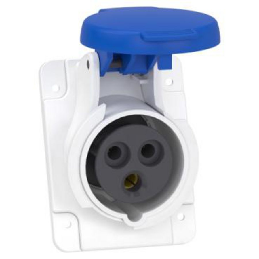 Inbouwcontactdoos Gehoekt 2P+A 16A 200-250V AC 6h PratiKa