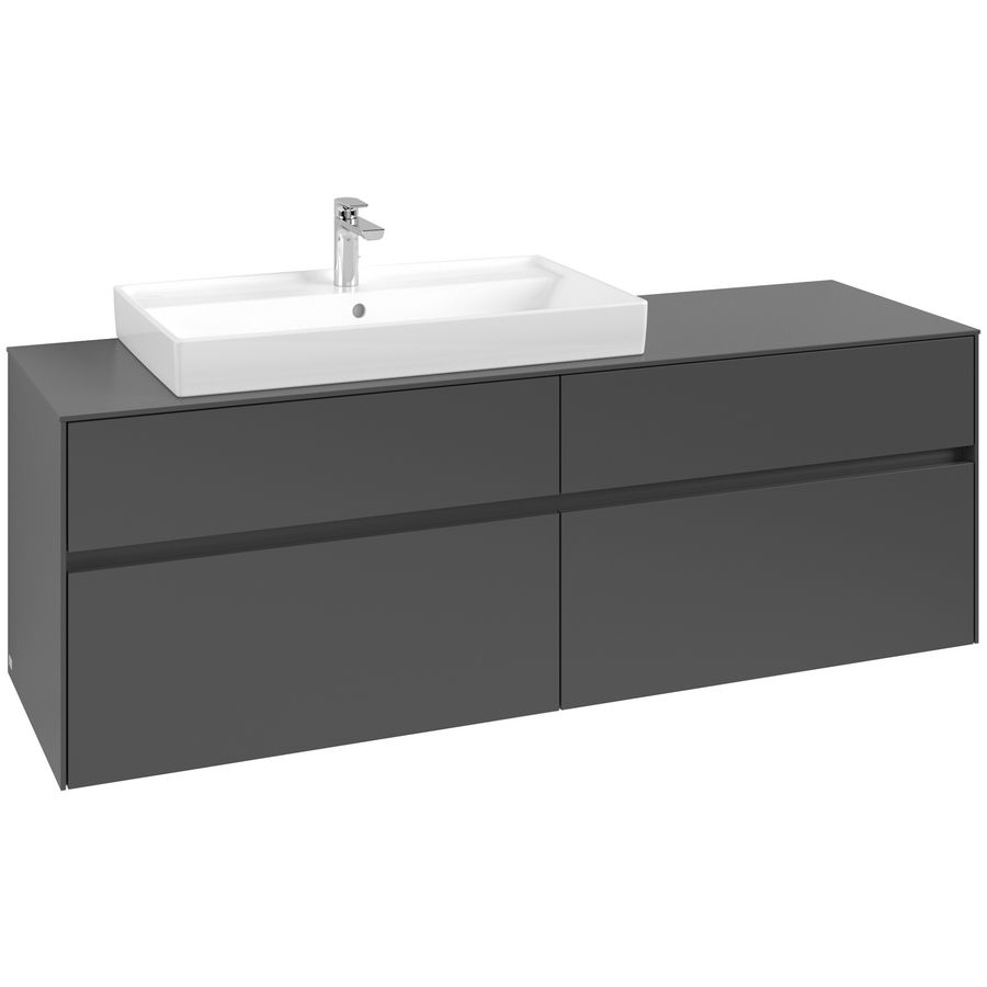 Wastafelonderkast Collaro 1600x548x500mm Graphite C026B0VR
