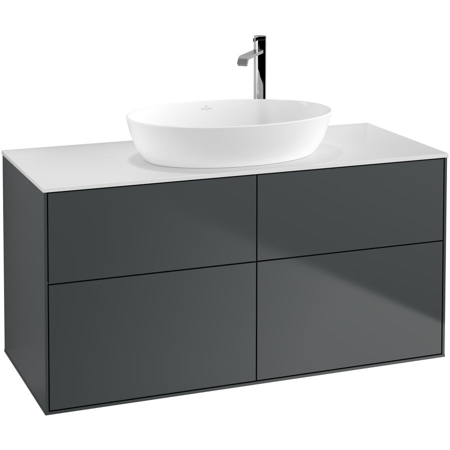 Wastafelonderkast Finion 1200x603x501mm Mid.Blue Matt Lacquer F91100HG