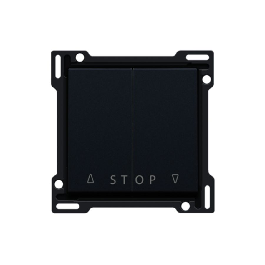 Afwerkingsset 2-voudige rolluikdrukknop elek.sturing black