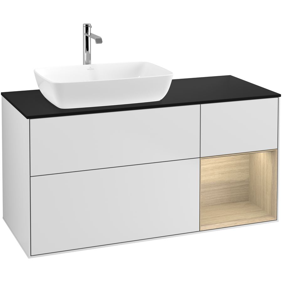 Wastafelonderkast Finion 1200x603x501mm White Matt Lacquer F812PCMT