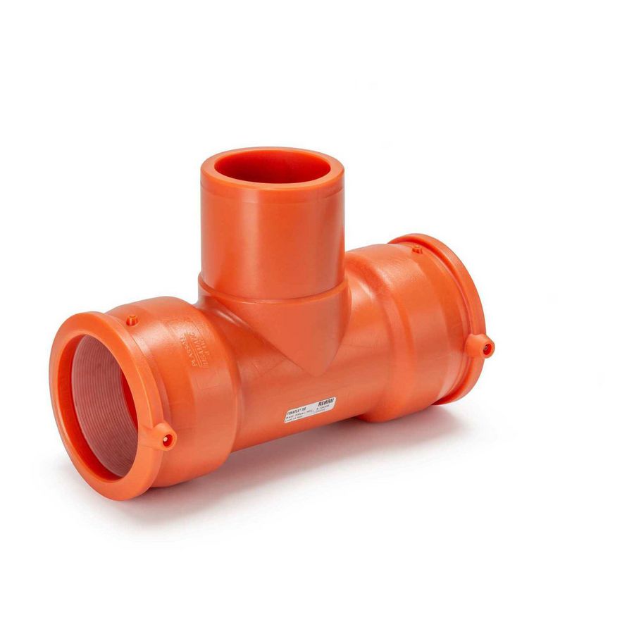 T-stuk FUSAPEX 2.0 PE-X elektrolasfitting 160mm oranje