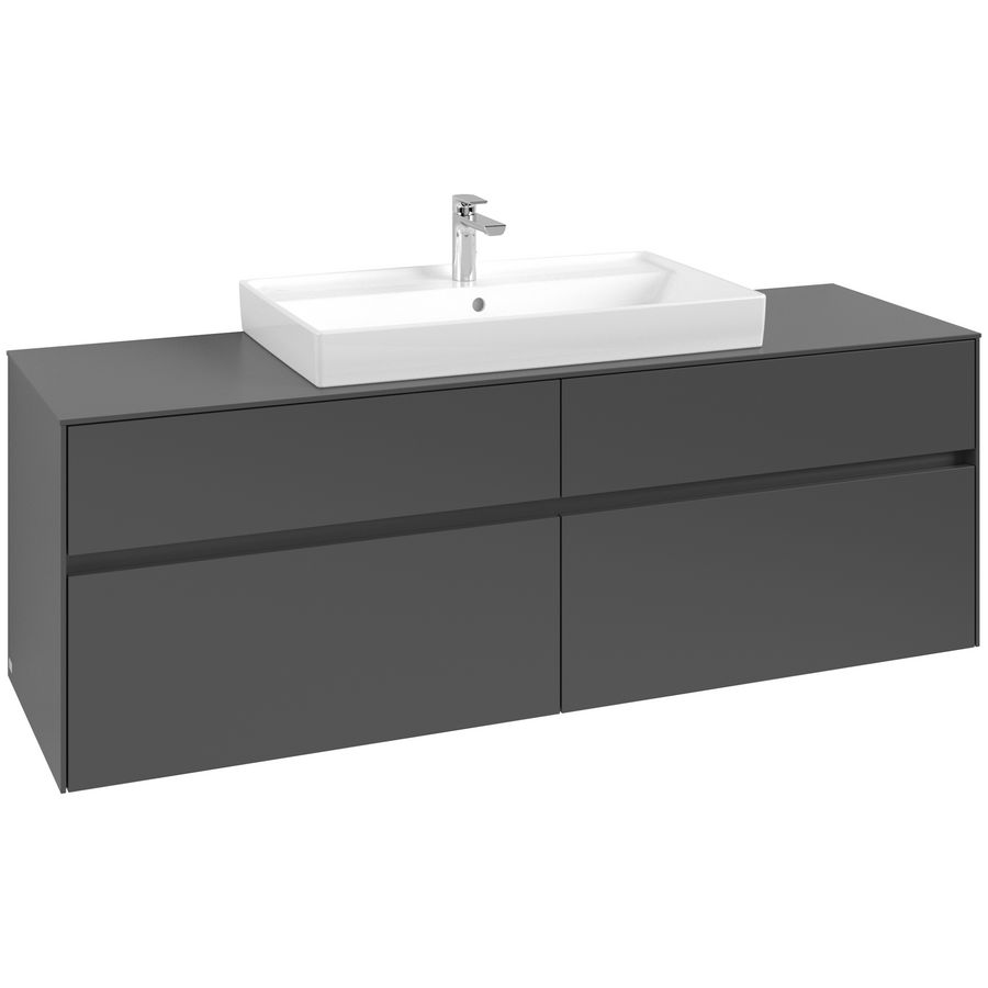 Wastafelonderkast Collaro 1600x548x500mm Graphite C02800VR
