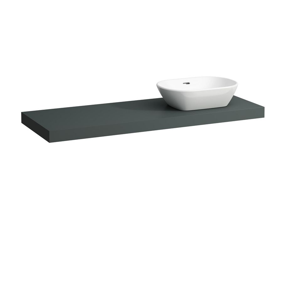 Wastafelblad LANI 140cm met uitsparing rechts traffic grey