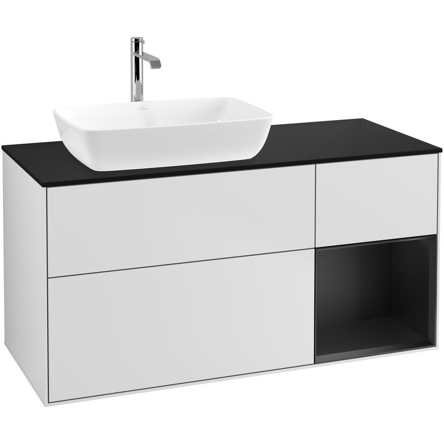 Wastafelonderkast Finion 1200x603x501mm White Matt Lacquer F812PDMT
