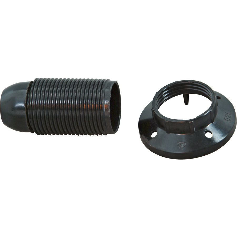Lamphouder E14 met 2 ringen zwart VVE=10