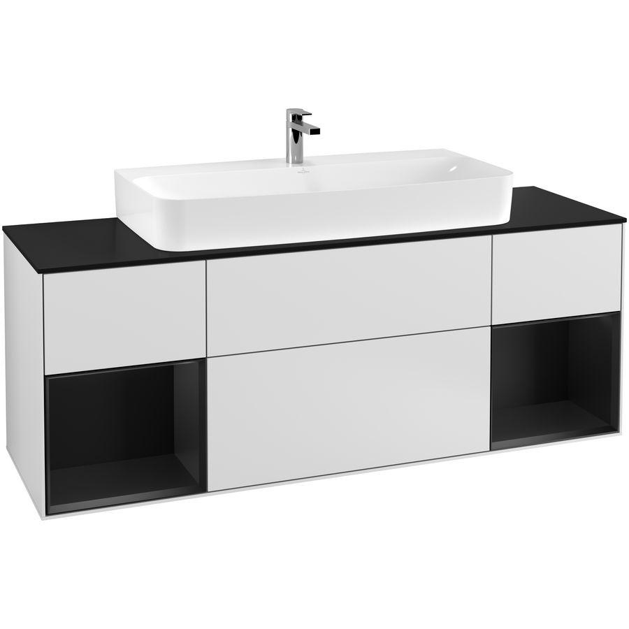 Wastafelonderkast Finion 1600x603x501mm White Matt Lacquer G212PDMT